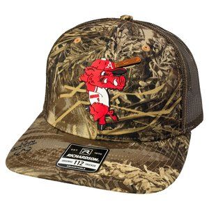 Ribby at Bat 3D Patterned Snapback Trucker Hat- Realtree Max-1/ Brown